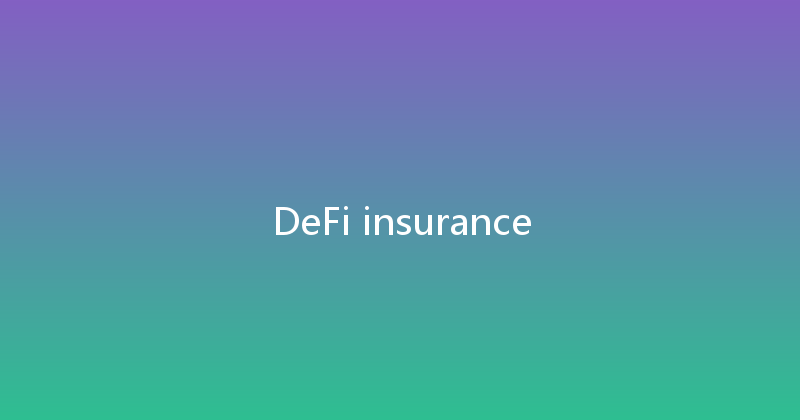 DeFi insurance 