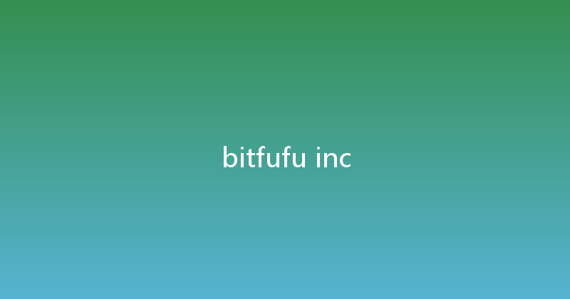 bitfufu inc 