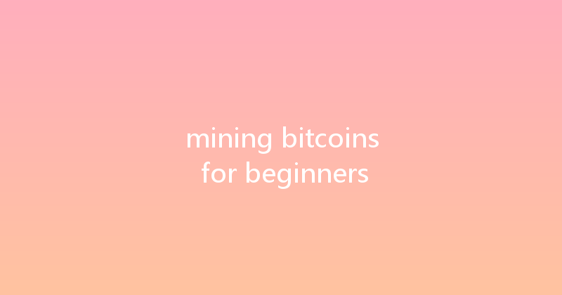 mining bitcoins for beginners 